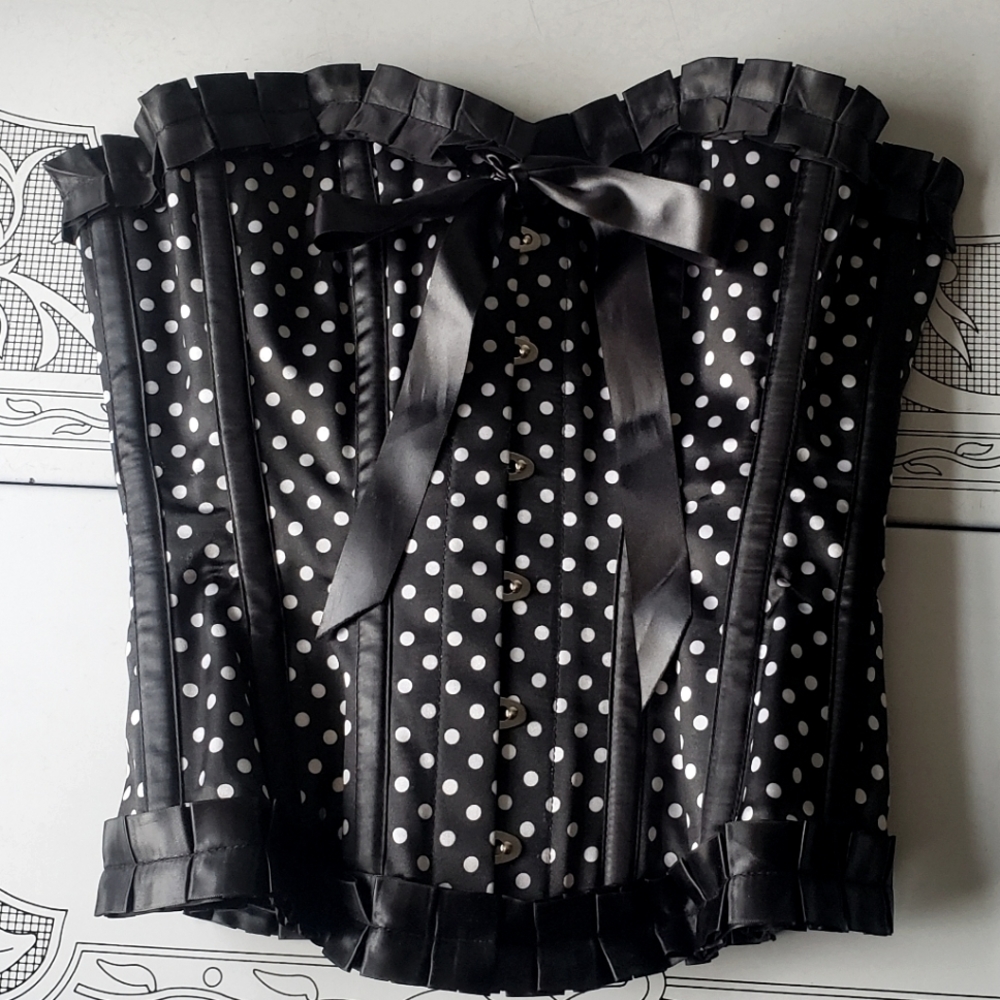 Polka Dot Steel Boned Corset